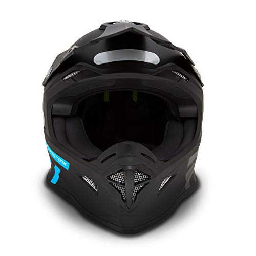 Capacete Motocross Fast 788 Solid Preto/Azul 56