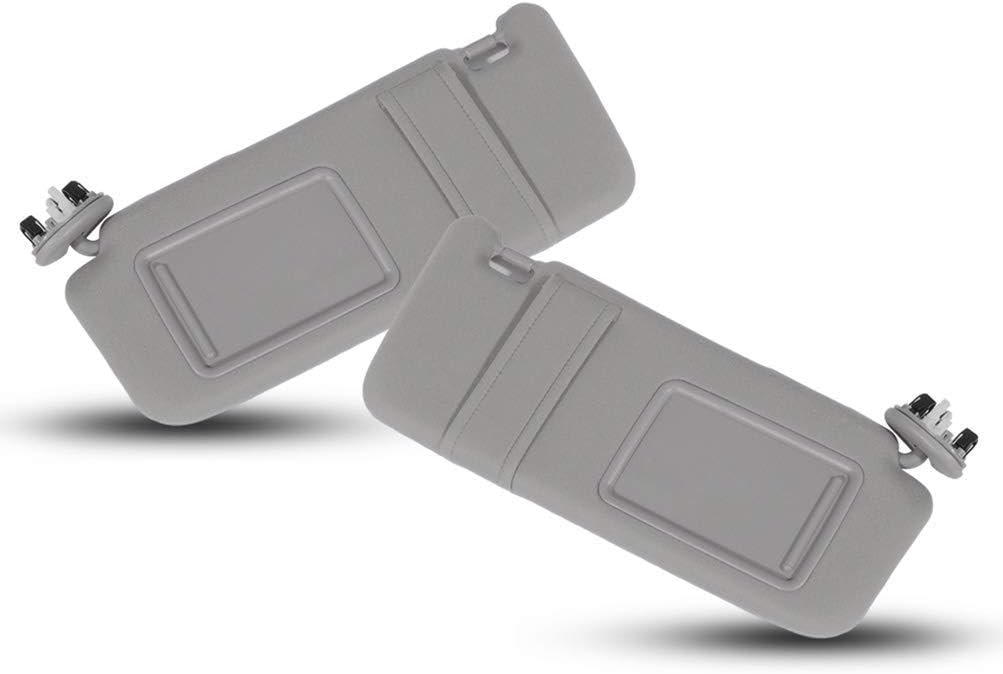 SCITOO Left and Right Sides Gray Sun Visor fit for 2006-2011 for Toyota for Camry 74320-06800-B0,04002-30706-B0,74310-06770-B0,04002-30306-B0