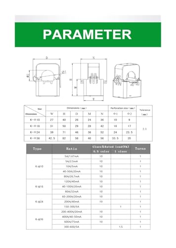 Transformador de corriente con abrazadera AKH-0.66-K-50 de núcleo dividido 5