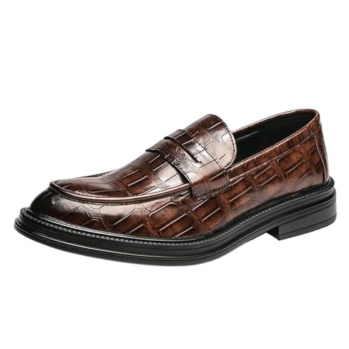 Luxury Leather Business Loafers for Men Formal Slip On Driving Dress Shoes