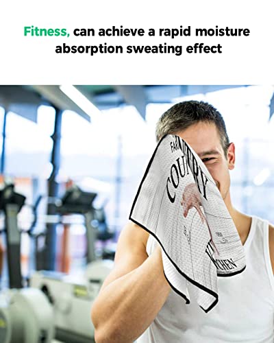 Golf Towel Microfiber Waffle Pattern Towel With Carabiner Clip,Retro Farm Pig Wood Grain Golf Towels For Man Woman Club Cleaner For Golf Bags,Country Funny Animal Golf Towel Golf Accessories 24X16In #TOP7