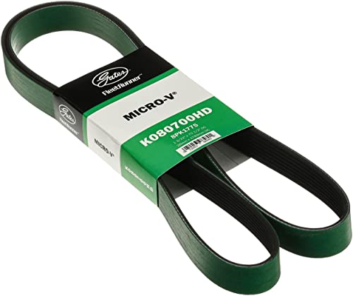 Courroie Gates K080700HD Micro-V striée en caoutchouc renforcé de qualité supérieure