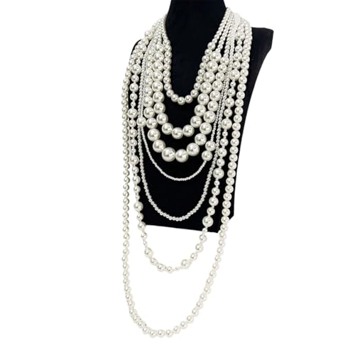 Joyería vintage de perlas de 7 capas para realzar tus looks diarios en todas las estaciones