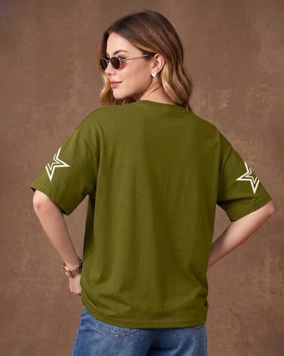 Image of AUSK Oversized T-Shirts || Printed Half Sleeve Tshirt for Womens