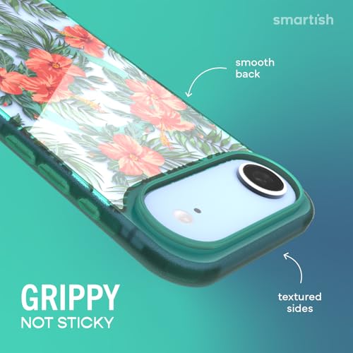 Image of Smartish iPhone Air MagSafe Clear Case - Gripmunk Magnetic Slim Case [Lightweight + Protective] Anti-Yellowing Thin Grip Clear Cover for Apple iPhone Air - Tropical