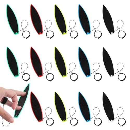 Hpmjz 15Pcs Finger Surfboard Mini Surfboard Finger Surfing Board Wind Surfing Toys for Car Riding Teens Adult (15)