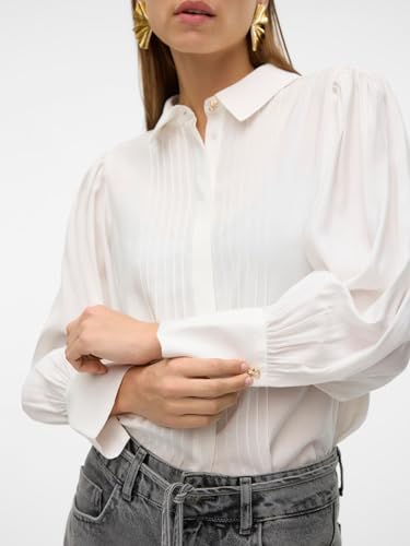 Image of VERO Moda Women Rayon Blend Striped Regular Fit Shirt