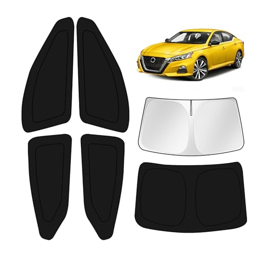 Image of KUST Car Window Shades for Nissan Altima Platinum 2019-2025 Windshield Sun Shade Side Window Cover UV Block Privacy Protection Accessories for Camping Blackout Rear Back Full Set 6PCS