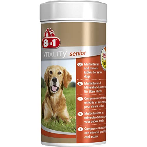 8in1 Multivitamin Tabletten Senior - zur Nahrungsergänzung bei älteren Hunden, 1 Dose (70 Tabletten)