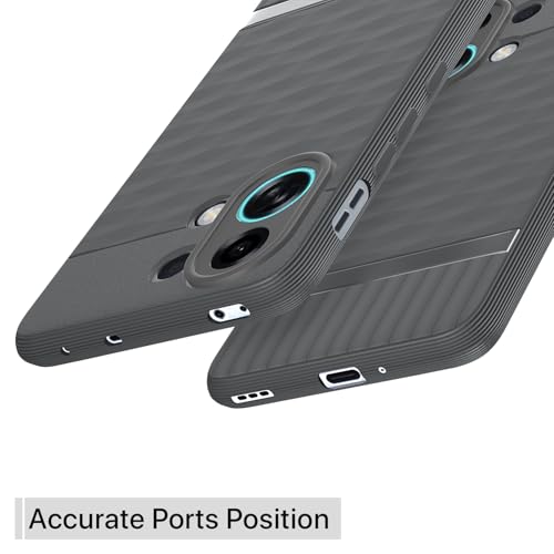 Image of Pikkme Back Cover for Oppo K13 Turbo 5G Camera Protection 3D Hexa Cube Design Silicone Protective Bumper Case (Grey)