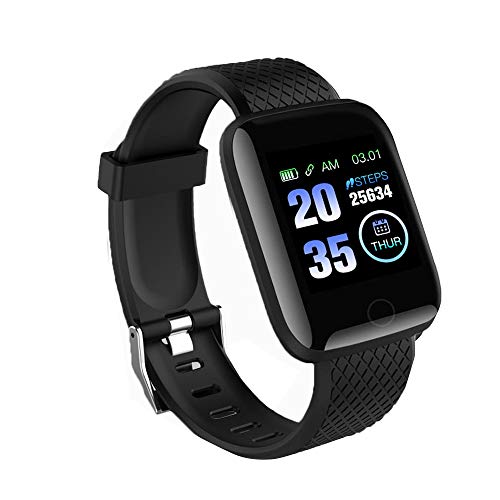 YTFU 116 Plus Montre connectée avec moniteur de fréquence cardiaque, de pression artérielle, étanche IP67, podomètre, moniteur de sommeil pour homme et femme Cover