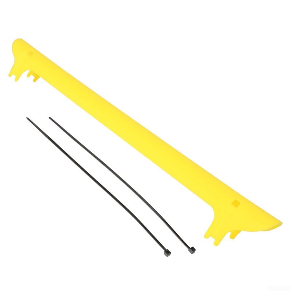 Honseadek Bicycle chainsstay Protector Plastic Frame Guard Scratch Resistant Cover For Mountain Road Folding Bikes With Locking Straps Reusable Easy Clean chains Stay Protection(Yellow)