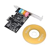 Cloverclover Tarjeta de Sonido de Audio PCI-E Express de 5.1 Canales CMI8738 con Soporte de Perfil bajo Stock EE. UU