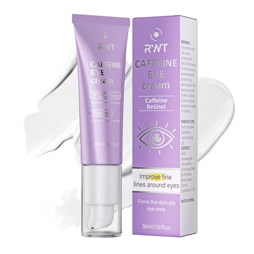 8% Caffeine Eye Cream & Retinol Under Eye Cream to Reduce Dark Circles, Puffiness, Wrinkles and Fine Lines, Anti Aging Under Eyes Serum, 1.01 FL.OZ image 5