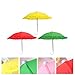 Toyvian 3pcs Mini Rainy Umbrella Toys Model Polyester Silk Miniature Umbrella for Doll, Plants Photo Props Random Color 28cm