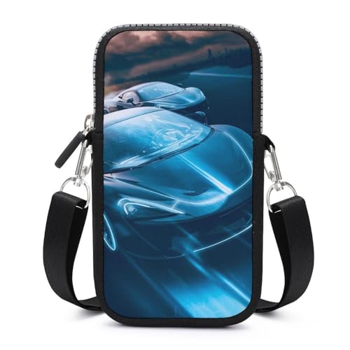Sac bandoulière téléphone portable et portefeuille unisexe compact 17.5x10cm