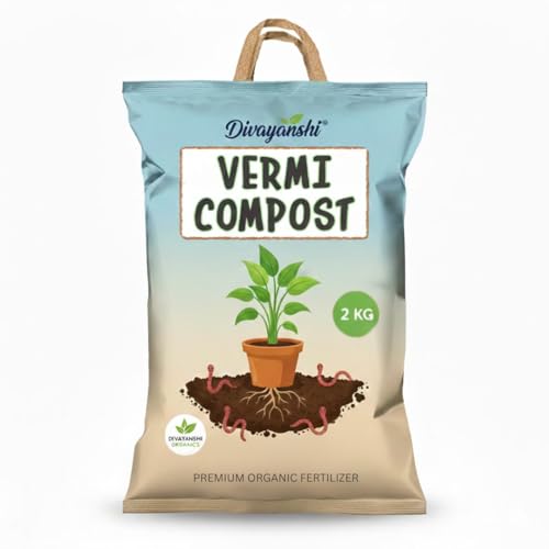 Image of Divayanshi Organic Vermicompost for Plants & Gardening | Natural Soil Conditioner for Home Garden, Pots & Terrace Plants- 2kg