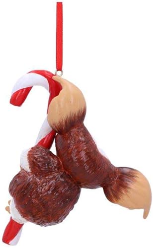 Miniatura 3 de Nemesis Now Gremlins Gizmo - Adorno colgante de bastón de caramelo de 4.1 in, resina, mercancía oficial de los Gremlins, decoración navideña de los