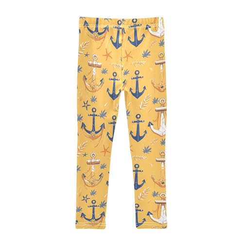 KLL Hand Drawn Sea Ship Ocean Toddler Girls' Basic Leggings Stretch High Waisted Dance Pants Gym2