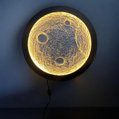 Image of PrimeAura Moon Wall Art with LED Warm Light