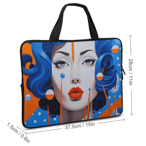Sac ordinateur portable bandoulière bicolore avec sangle ajustable
