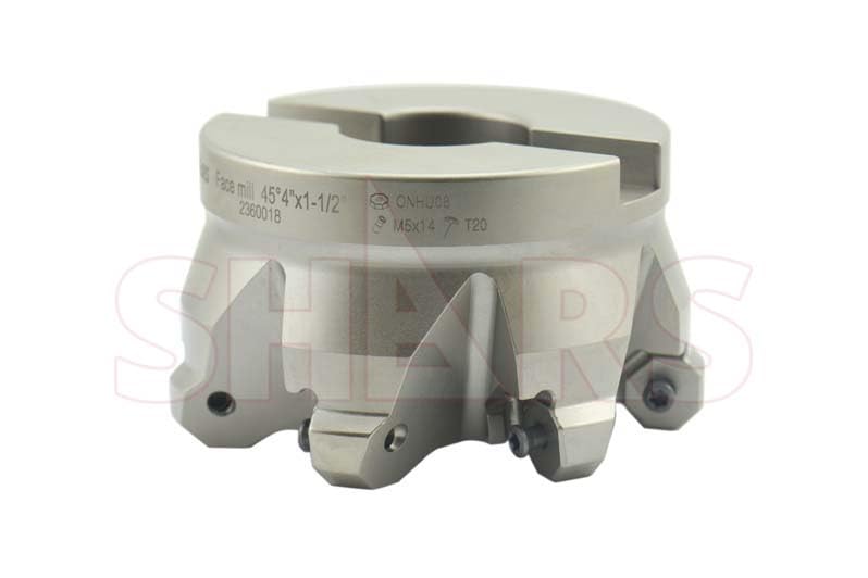 Shars 4" 45° Indexable Face Mill ONHU 16 Cutting Edge Insert + Certificate 404-2630W R[