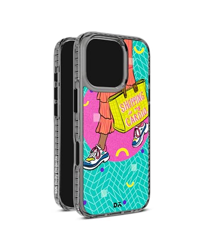 Image of DailyObjects Shopping Cardio Stride 2.0 Magnetic Case Cover Compatible with iPhone 16 Pro Max | Wireless Charging Slim Back Cover | 2 Layer Edge Protection & Shockproof