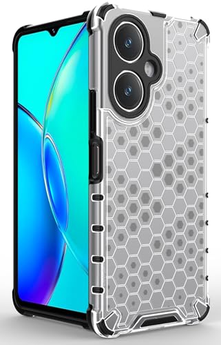 Image of Glasgow Back Case Cover Compatible with [ Vivo Y27 4G ] (Stylish Design) - Transparent
