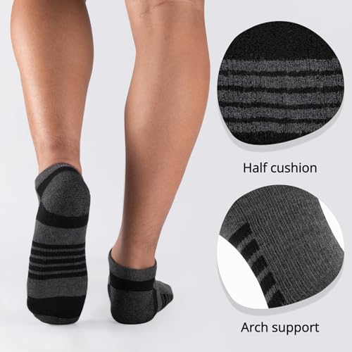 Image of COOVAN 10 Pairs Mens Ankle Socks Men 10 Pack Low Cut Comfort Cushion Casual Socks
