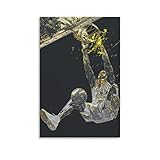バスケットボール選手 シャキール・オニール 壁画 HD スポーツポスター ポスター 装飾画 キャンバス 壁アート リビングルーム ポスター 寝室 絵画 フレームなしスタイル 08x12インチ(20x30cm)