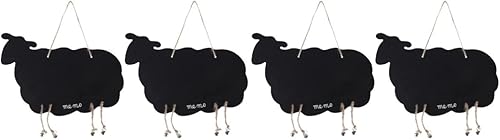 COHEALI Wedding Decor 4 pcs Wooden Sheep Wood Chalkboard Tags Hanging Blackboard Hanging Chalkboard Shaped Chalkboards Tags Wedding Sign
