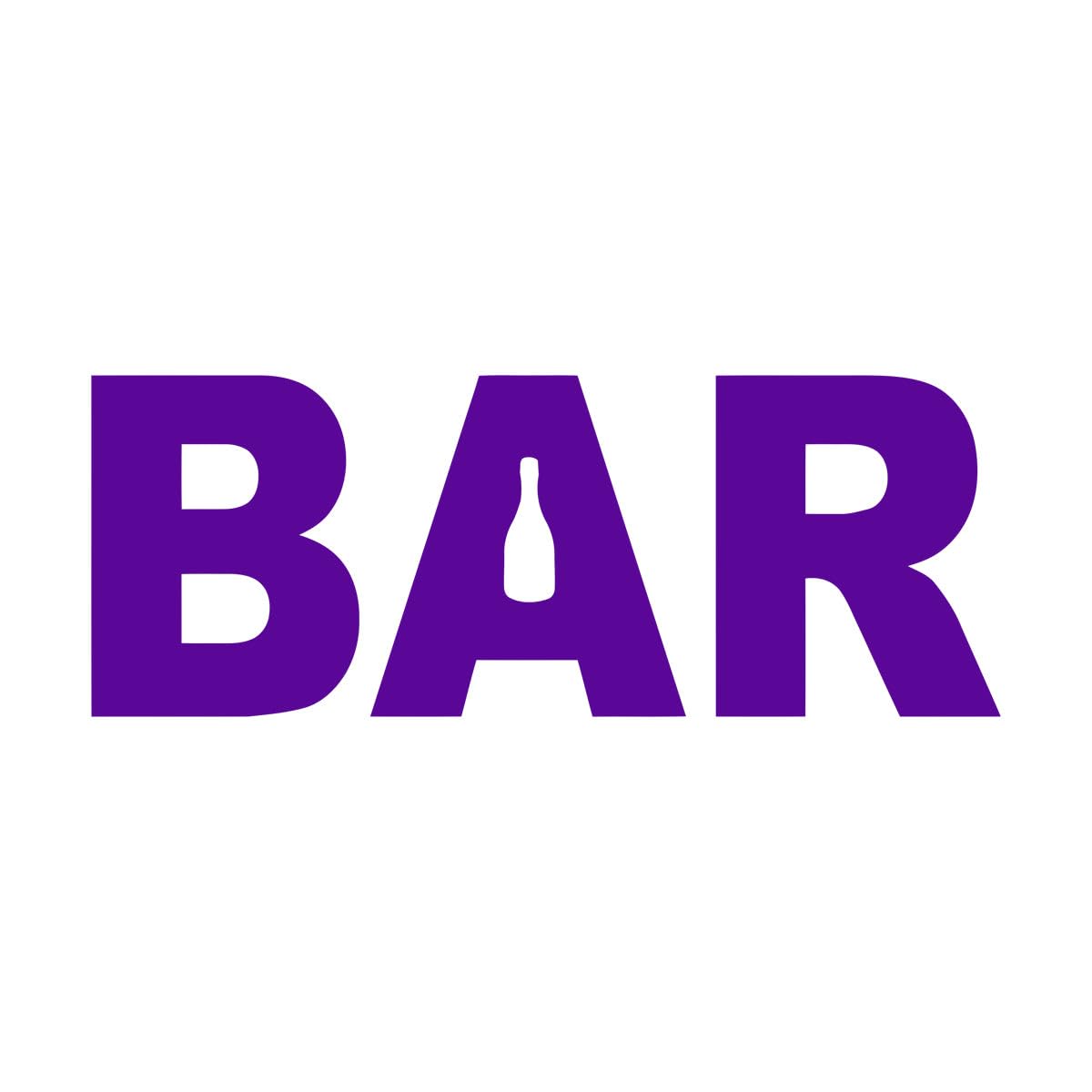 Lzhouting Wall Stickers 2882 Bar Wall Decal Quote Bar Art Wall Sticker For Bar Window Decor Decal Vinyl Removabel Waterproof Wall Decor Wallpaper Large - 44X114cm