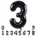 40 Inch Black Large Numbers Balloons0-9,Number 3 Digit Helium Balloons,Foil Mylar Big Number Balloons for Birthday Party Supplies Decorations
