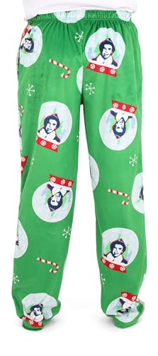 Briefly Stated Buddy the Elf Pj Pants for Men - Buddy the Elf Pajamas - Fleece Holiday Elf Pajama Pants for Adults, Green, Medium4