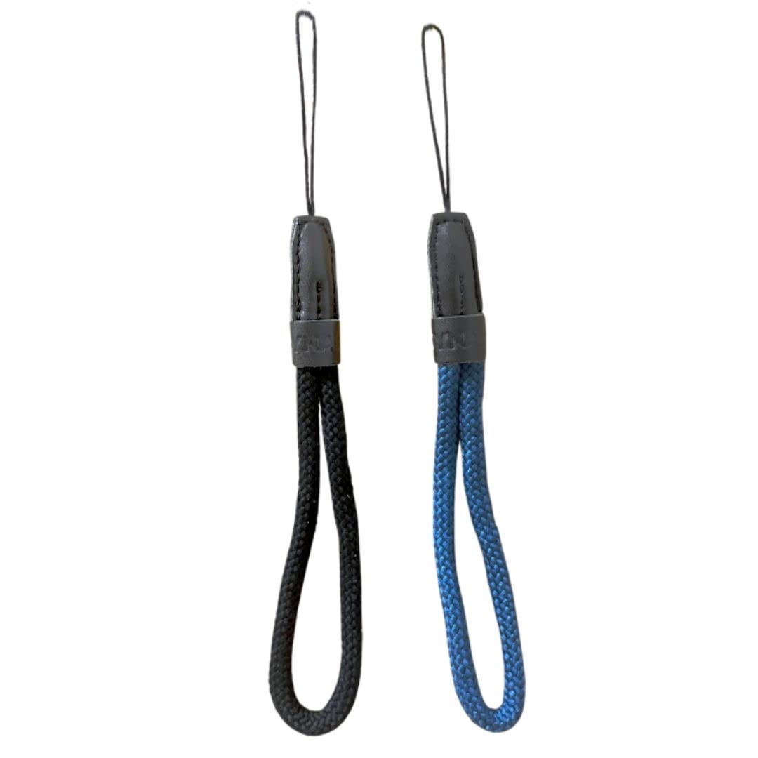 Dynamo Wrist Strap for Walking Canes - Adjustable and Stylish Walking Stick and Cane Strap, Versatile Multi-Use Accessory Strap, for Men and Women (2-pack), Black,blue, Large