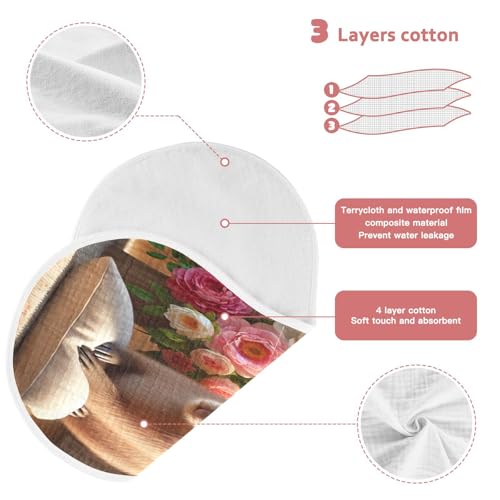Cute Capybara Baby Burp Cloths Soft Burp Cloth Rags Cotton Burp Clothes Absorbent Muslin Burp Cloths for Unisex Boy Newborn Girl 1 Pack 22x11 Inches3