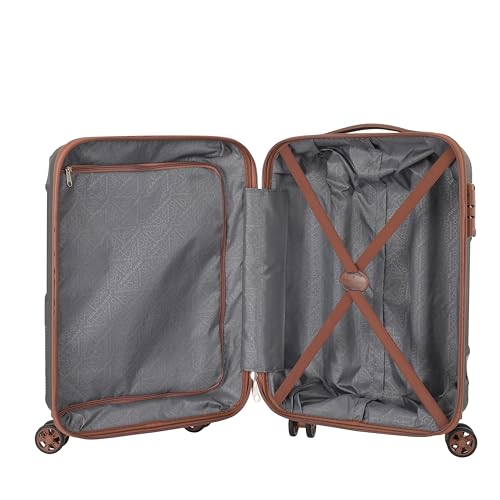Image of Kamiliant Polypropylene KAM Double 8 Spinner Wheels Hard Shell Suitcase Falcon DLX SP55TSA Black,Small, 55 Cm