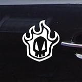 WALL HELMET RUKIA SKULL ANIME STICKER DECAL BLEACH WINDOW WHITE AUTO BIKE DIE CUT NOTEBOOK WALL ART ADHESIVE VINYL DECORATION VINYL HOME DECOR DECOR LAPTOP