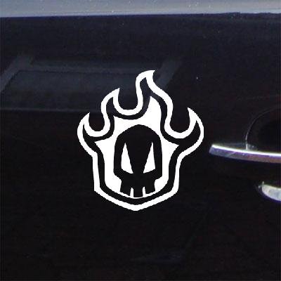 WALL HELMET RUKIA SKULL ANIME STICKER DECAL BLEACH WINDOW WHITE AUTO BIKE DIE CUT NOTEBOOK WALL ART ADHESIVE VINYL DECORATION VINYL HOME DECOR DECOR LAPTOP