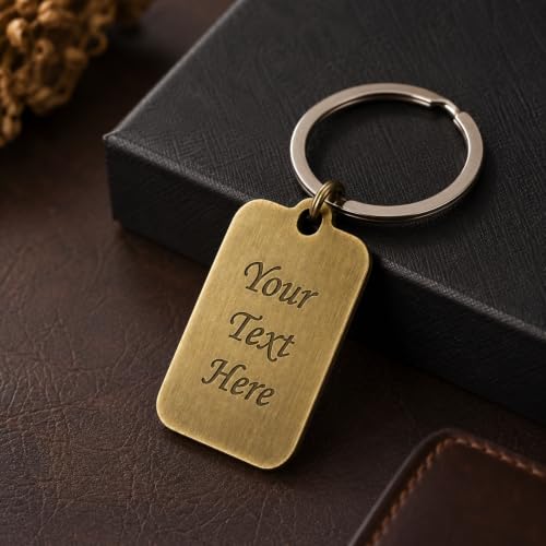 Image of Premium Customized Metal Keychain | Personalized Name Engraved Keychain for Car & House Keys | Stylish Stainless Steel Gift for Men & Women