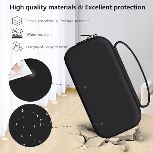 Image of Supmay Carrying Case Compatible with New Nintendo 2DS XL / R36 Max Retro Handheld Game Console, Video Game Console Travel Bag with Mesh Pocket for Charging Cable, TF Card, Manual, Black