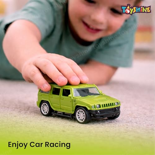 Image of Toyshine 1:32 Scale Die Cast Racing H2 Model Vehicle Toy Car with Pull Back Function Along with Opening Door Feature for Kids Boy Girl 3+, Green