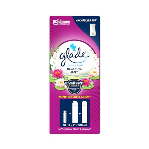 Glade Touch & Fresh (Brise One Touch) Nachfüller, Lufterfrischer Minispray, Relaxing Zen, 1er Pack (1 x 10 ml) – Ansicht 1