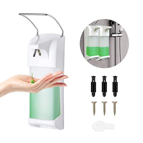 Preisvergleich Produktbild Justdolife Seifenspender Wandmontierte Elbow-Press Seifenpumpen-Desinfektionsmittelspender für Zuhause
