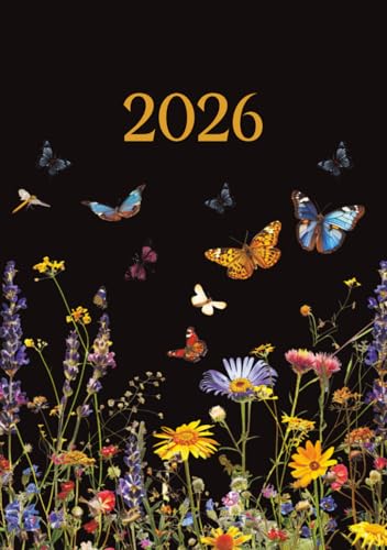 Buchkalender 2026 a5 1 Woche 2 Seiten mit Uhrzeiten von Januar bis Dezember 26, Kalender.