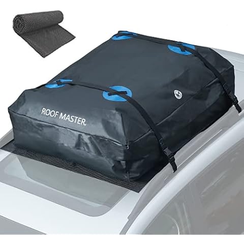 Rooftop Cargo Carrier, PI Store Waterproof Car Roof Bag with Protective Mat, Extra 16 Cubic Foot Storage Carriers for All Cars with/Without Roof Racks, Gift for Men Cover
