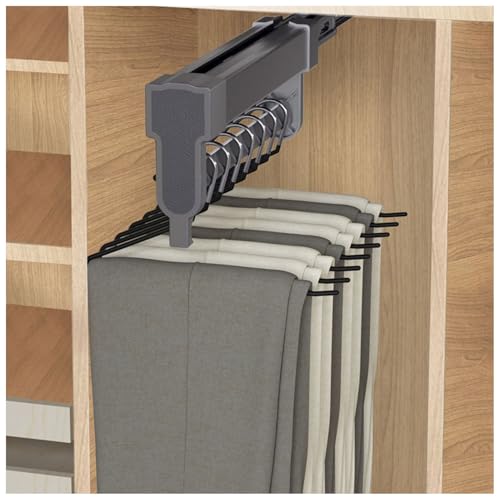 Accès facile rangement soigné avec porte-pantalons rétractable 50cm