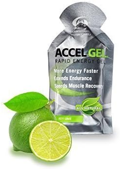 PacificHealth Accel Gel, All Natural Protein-Powered Rapid Energy Gel for Instant Energy During Intense Workouts - Box of 24, 1.3 Ounce Packets (Key Lime)