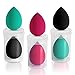ARVOK Spugna Trucco, 6 Pcs Spugnetta per Trucco Beauty Blender Make Up + Custodia da Viaggio Trasparente da 6 pezzi per applicare Blush Correttore, Ombretto, Cipria, Crema Cosmetica Sponge, Latex free