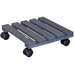Macetas Ecologicas Con Botellas De Plastico WAGNER Soporte con ruedas para plantas NATURE 29 x 29 x 8 cm I Para interior I Madera maciza FSC®, antracita I Soporte de macetas con ruedas I Capacidad de carga 100 kg I Fabricado en la UE - 20015901